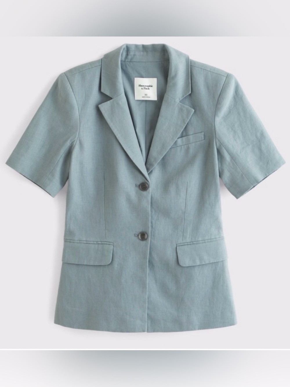 Abercrombie & Fitch Light Blue Short-Sleeve Blazer